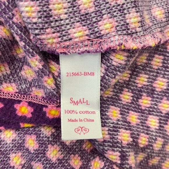 Victoria's Secret PINK Vintage Pajama Set Small Pink Purple Flowers Y2K - Picture 4 of 7